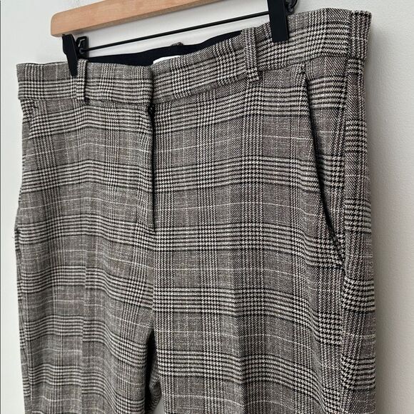 H&M Women’s Plaid Pants Size 16 US Glen Check Trousers Career Work Wear Stretch - Picture 4 of 11